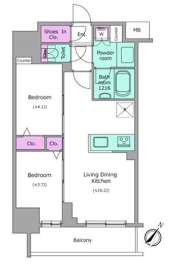 アーバネックス日本橋茅場町　201号室　間取り