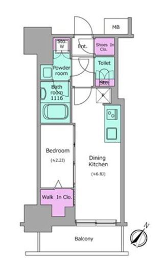 アーバネックス日本橋茅場町　303号室　間取り