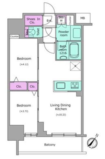 アーバネックス日本橋茅場町　301号室　間取り