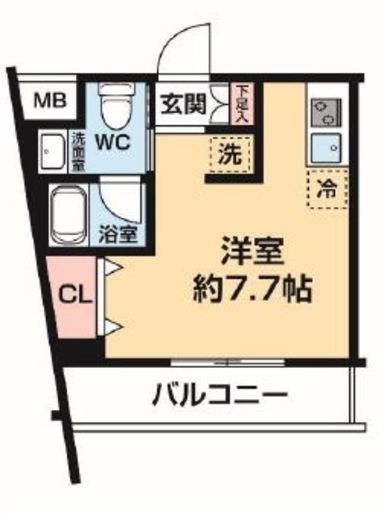 ARCOBALENO KAWASAKI WEST (アルコバレーノ川崎ウエスト)　103号室　間取り