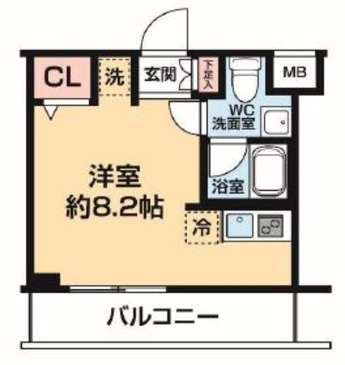 ARCOBALENO KAWASAKI WEST (アルコバレーノ川崎ウエスト)　206号室　間取り
