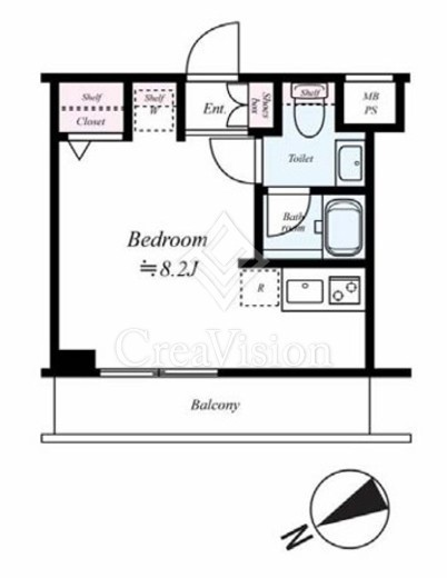 ARCOBALENO KAWASAKI WEST (アルコバレーノ川崎ウエスト)　306号室　間取り