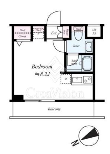 ARCOBALENO KAWASAKI WEST (アルコバレーノ川崎ウエスト)　406号室　間取り