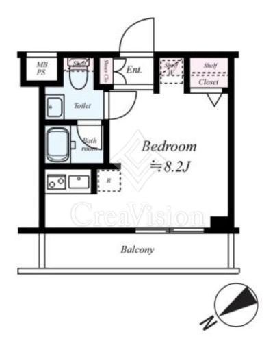 ARCOBALENO KAWASAKI WEST (アルコバレーノ川崎ウエスト)　407号室　間取り