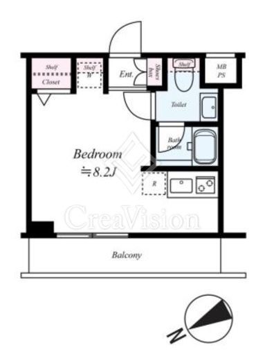 ARCOBALENO KAWASAKI WEST (アルコバレーノ川崎ウエスト)　408号室　間取り