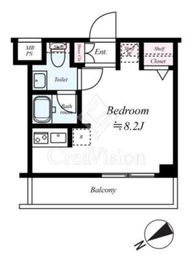 ARCOBALENO KAWASAKI WEST (アルコバレーノ川崎ウエスト)　409号室　間取り