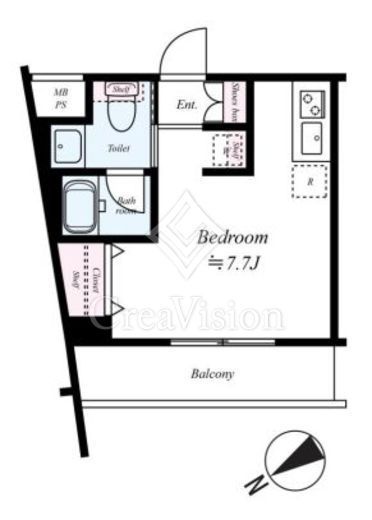 ARCOBALENO KAWASAKI WEST (アルコバレーノ川崎ウエスト)　505号室　間取り