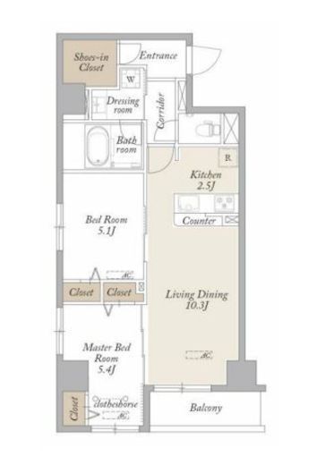 グランディアラフィーネ　901号室　間取り