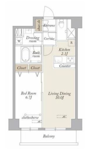 グランディアラフィーネ　403号室　間取り