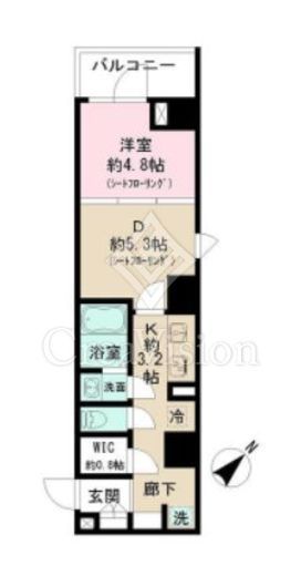 ショコラスイート東日本橋　202号室　間取り
