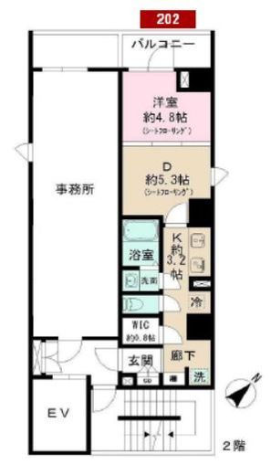 ショコラスイート東日本橋　202号室　間取り