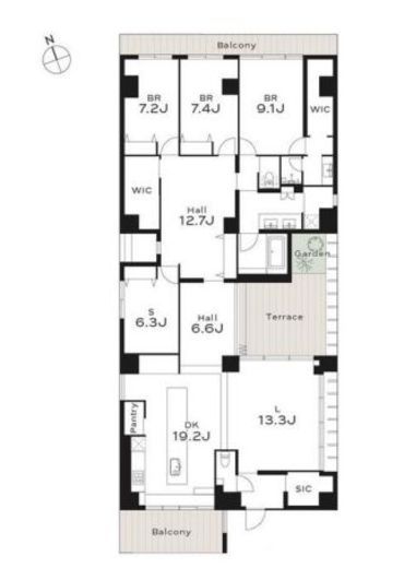 THE GRANDUO YOGA　202号室　間取り