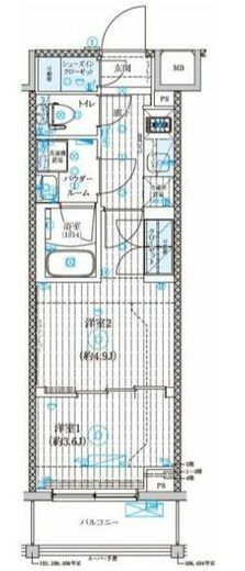 GENOVIA世田谷砧Ⅱ (ジェノヴィア世田谷砧Ⅱ)　102号室　間取り