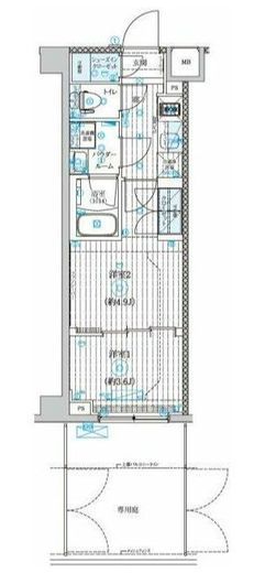 GENOVIA世田谷砧Ⅱ (ジェノヴィア世田谷砧Ⅱ)　107号室　間取り