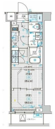 GENOVIA世田谷砧Ⅱ (ジェノヴィア世田谷砧Ⅱ)　304号室　間取り