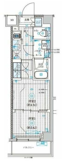 GENOVIA世田谷砧Ⅱ (ジェノヴィア世田谷砧Ⅱ)　307号室　間取り