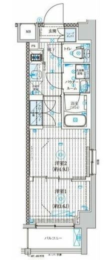 GENOVIA世田谷砧Ⅱ (ジェノヴィア世田谷砧Ⅱ)　405号室　間取り