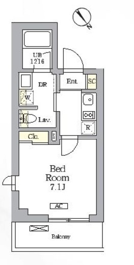 グランパーク千駄ヶ谷レジデンス　204号室　間取り