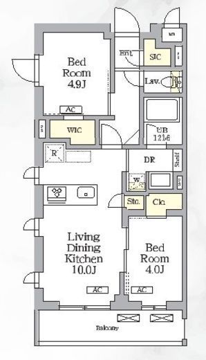 グランパーク千駄ヶ谷レジデンス　301号室　間取り