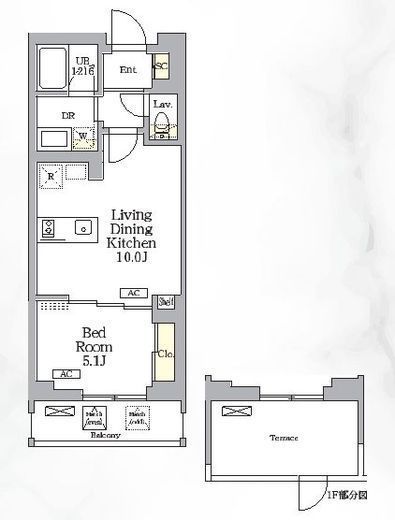 グランパーク千駄ヶ谷レジデンス　402号室　間取り