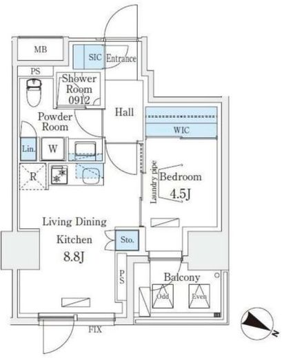 Urban Breeze 恵比寿　505号室　間取り