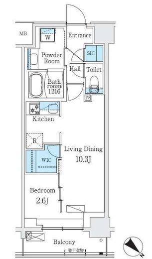 Urban Breeze 巣鴨　509号室　間取り