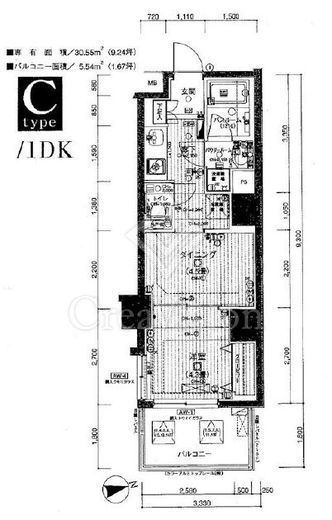 日神デュオステージ浅草松が谷　505号室　間取り