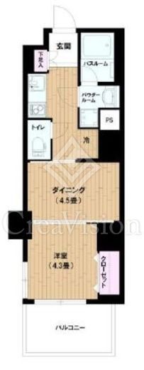 日神デュオステージ浅草松が谷　1205号室　間取り