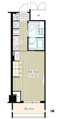 トレステージ四谷　612号室　間取り