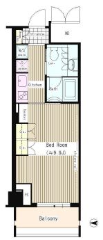 トレステージ四谷　704号室　間取り