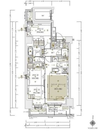 アトラス亀戸レジデンス　701号室　間取り