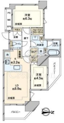 アトラス亀戸レジデンス　804号室　間取り