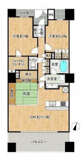 リストレジデンス辻堂タワー　704号室　間取り