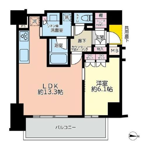 リストレジデンス辻堂タワー　908号室　間取り