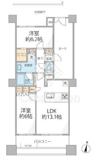 リストレジデンス辻堂タワー　16F1号室　間取り