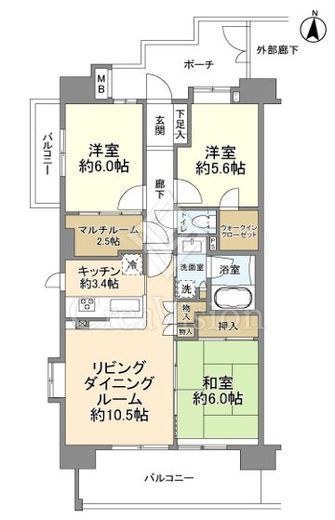 コスモ押上ステーションフロント　1701号室　間取り