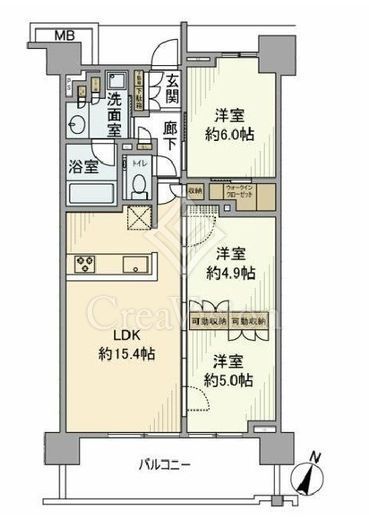プラウド小竹向原　804号室　間取り