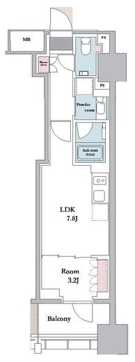 ジオ横浜大通り公園　4F1号室　間取り