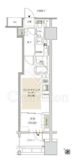 ジオ横浜大通り公園　6F2号室　間取り