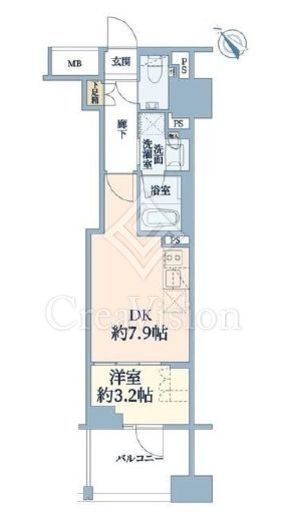 ジオ横浜大通り公園　1303号室　間取り