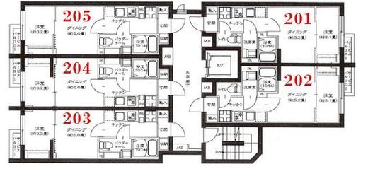 グローリオシェルト武蔵小杉Ⅱ　204号室　間取り