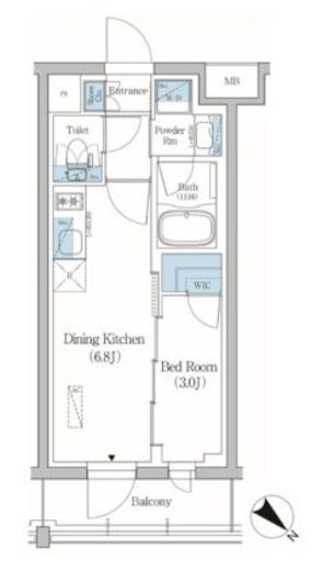 プライムブリス品川旗の台　102号室　間取り