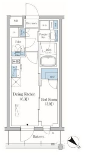 プライムブリス品川旗の台　105号室　間取り
