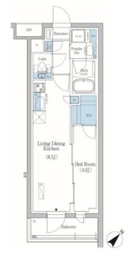 プライムブリス品川旗の台　106号室　間取り