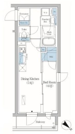プライムブリス品川旗の台　301号室　間取り