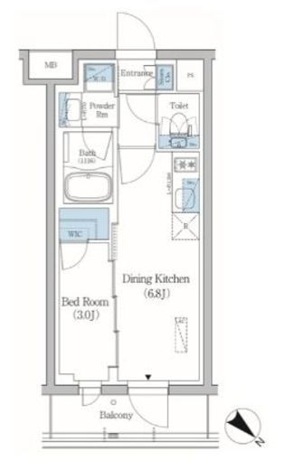 プライムブリス品川旗の台　305号室　間取り