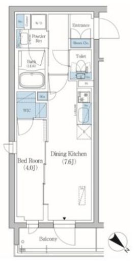 プライムブリス品川旗の台　308号室　間取り