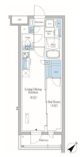 プライムブリス品川旗の台　309号室　間取り