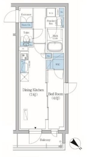 プライムブリス品川旗の台　401号室　間取り