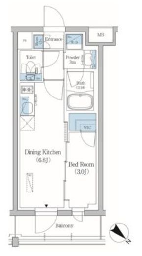 プライムブリス品川旗の台　404号室　間取り